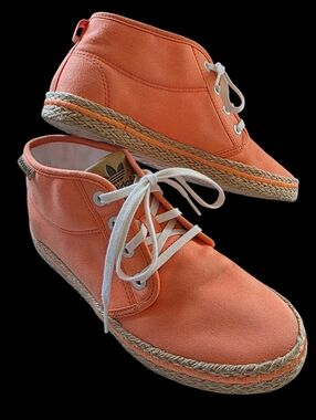 Adidas Honey Desert Espadrille Orange Coral Hightop Shoes Sneakers Size 6